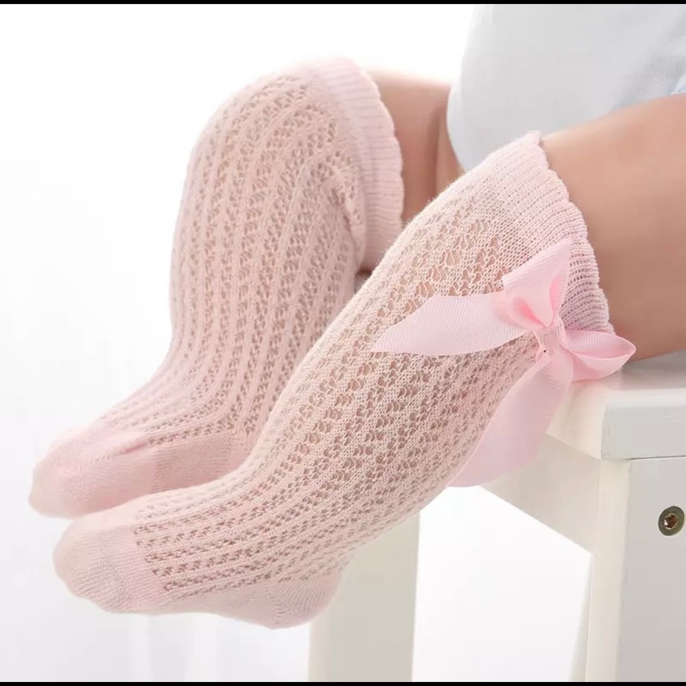 5 Pairs Knee high Socks for baby girls - Picture 7 of 16